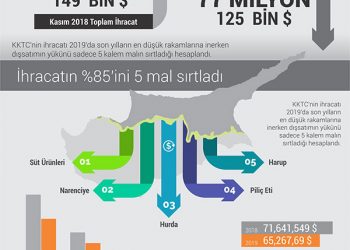 KKTC’nin ihracatı 5 malın sırtında