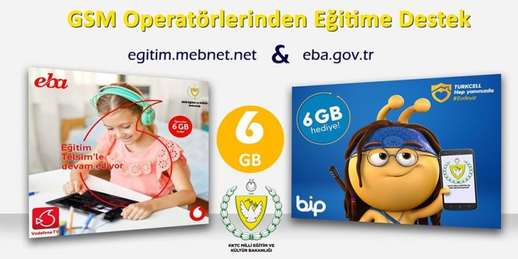 GSM operatörlerinden online eğitime 6 GB internet desteği
