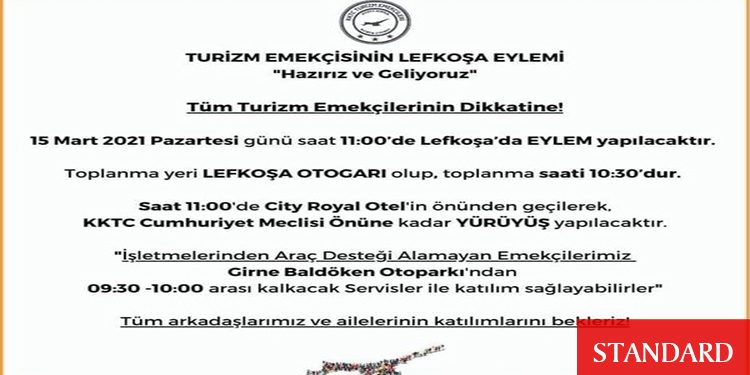 Turizm emekçileri Lefkoşa’da eylem yapacak