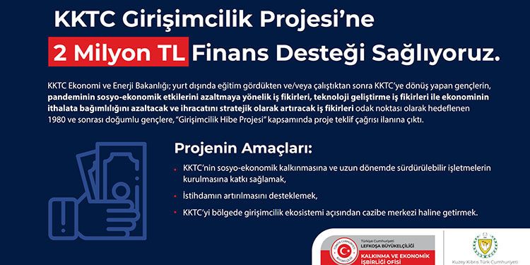 KEİ Ofisi, KKTC Girişimcilik Projesi’ne 2 milyon TL finans desteği sağlıyor