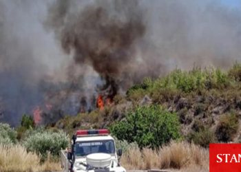 Yangına 4 helikopter müdahale ediyor. 2 helikopter daha gelmesi bekleniyor